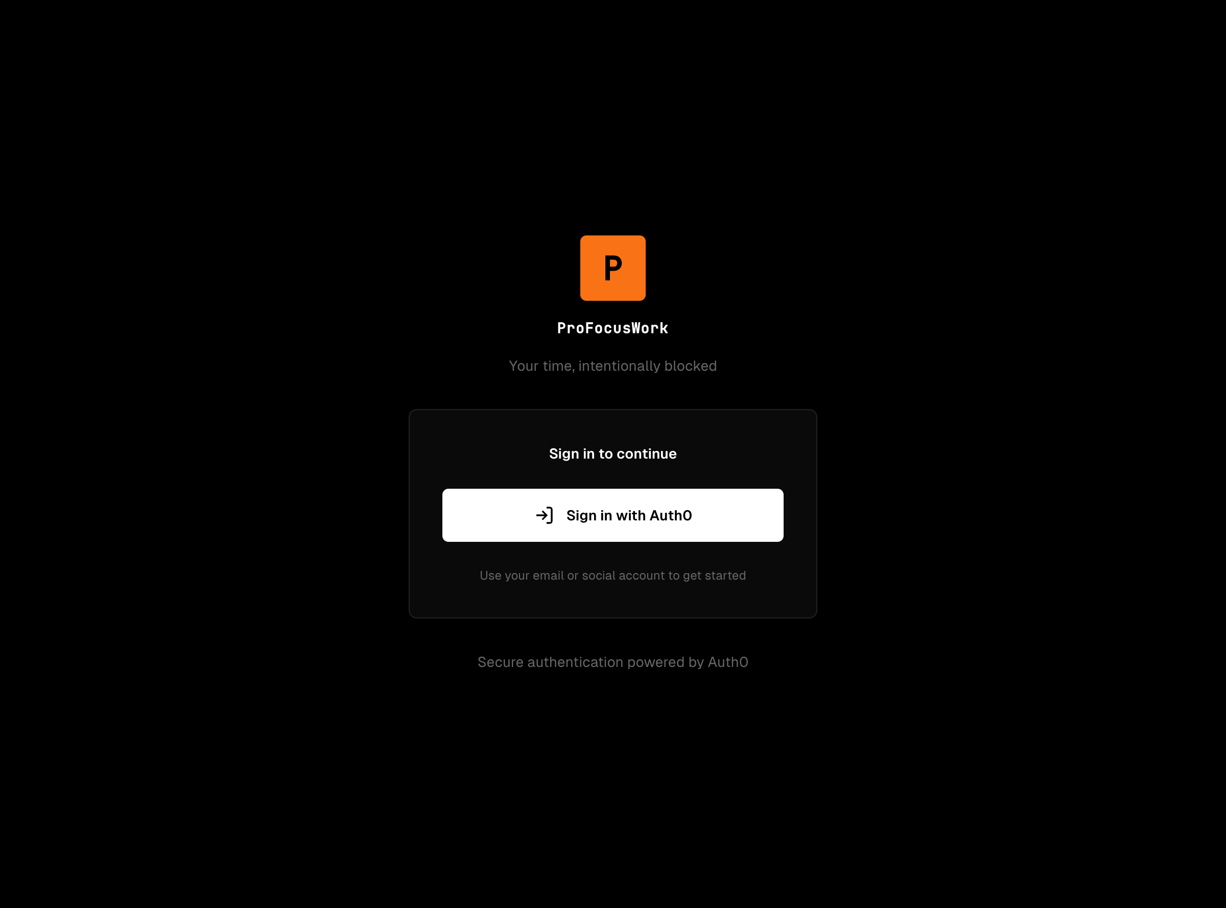 Auth0 Login Page
